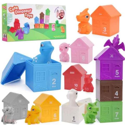 imusau.lt | parduodama Žaislas dinozaurų nameliai, 10 vnt.